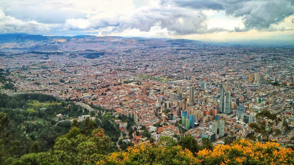 The view from Montserrate, Bogota.